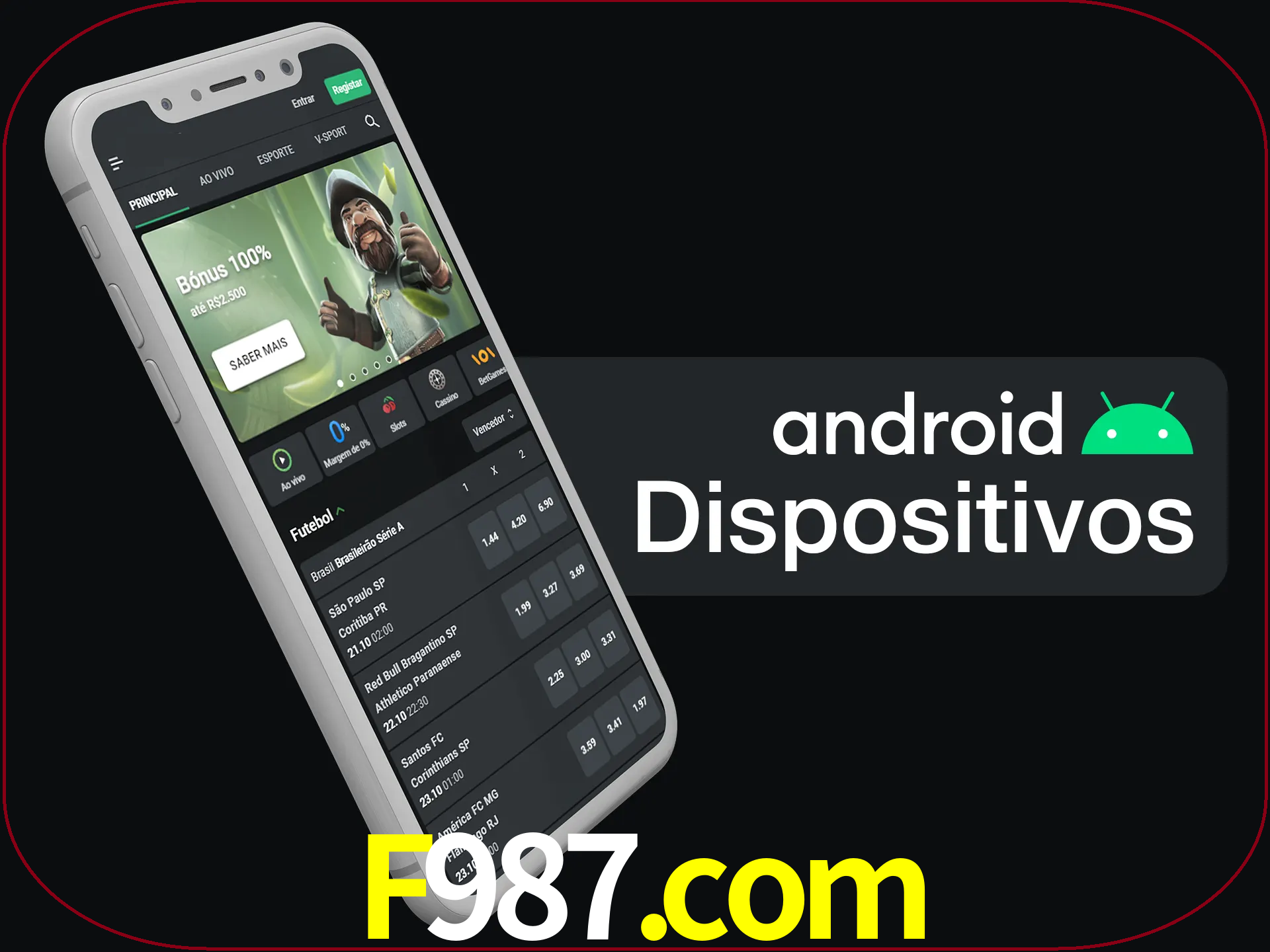 O aplicativo suporta a maioria de todos os dispositivos Android.